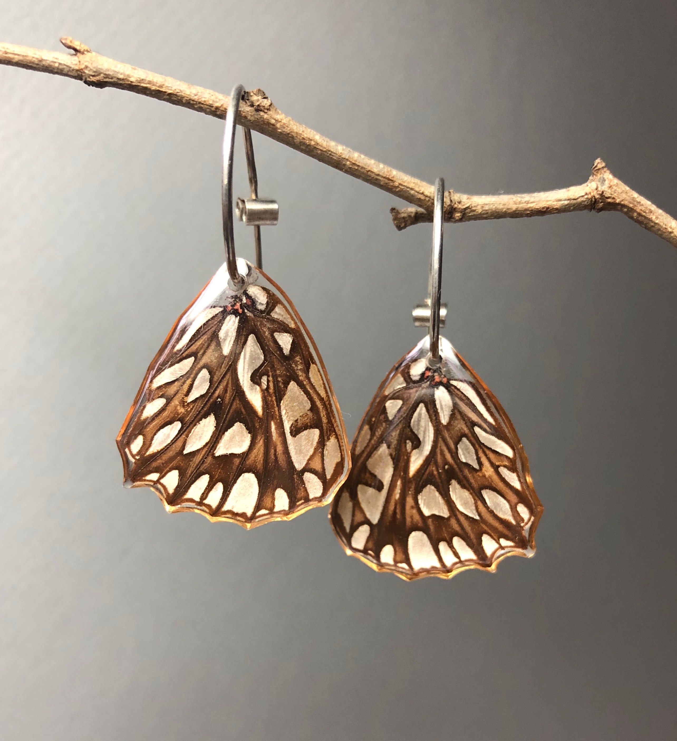 Silver Spot Earrings, Sterling Silver Hoops. 3 in one.