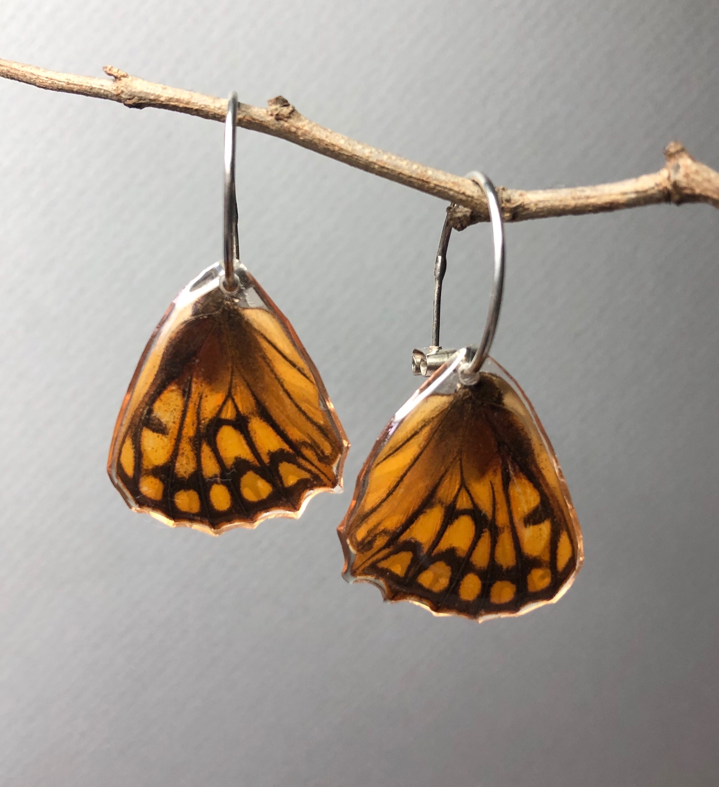 Silver Spot Earrings, Sterling Silver Hoops. 3 in one.